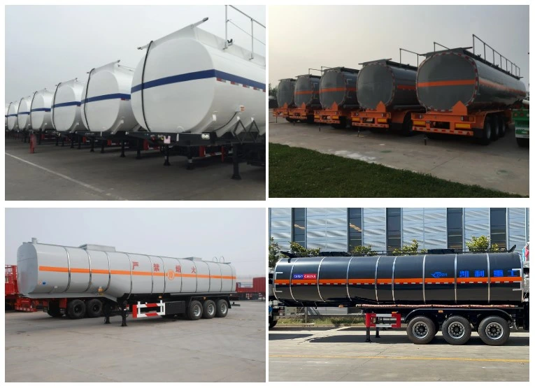 3 Axles Oil Fuel Tank Truck Trailer Liquid Container Bulk Ships Road Distribution Tractor Trailer Heavy Duty Drum Utility Semi Trailer Tanker