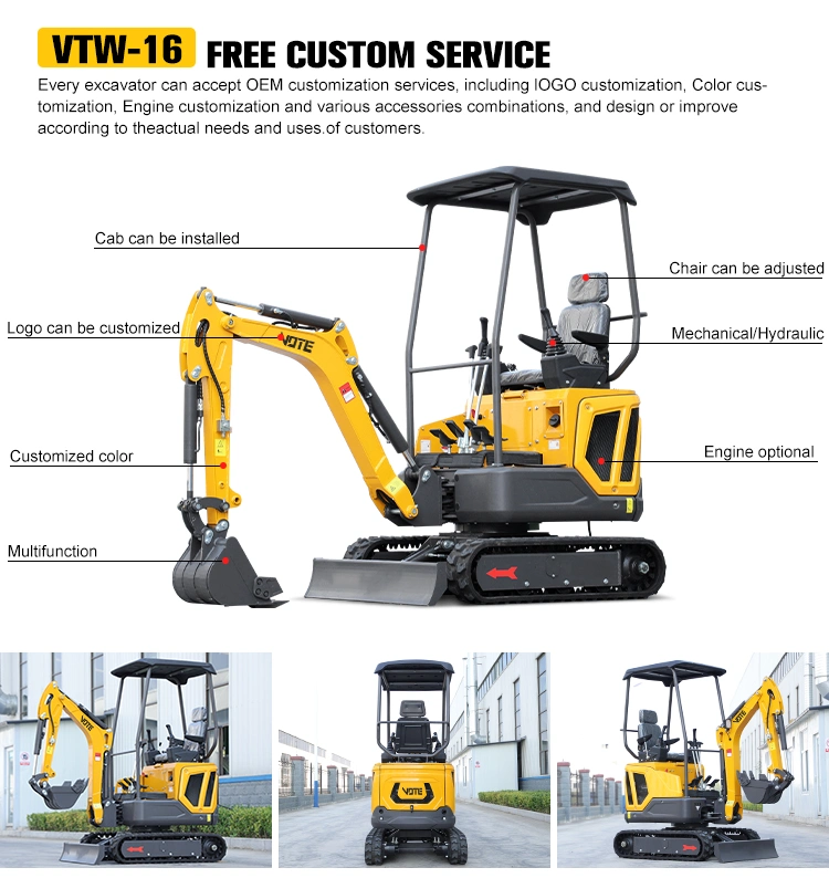 Efficient More Higher China Digger 800kg Mini Excavator for Sale Excavator Mini Construction Machine Free Shipping