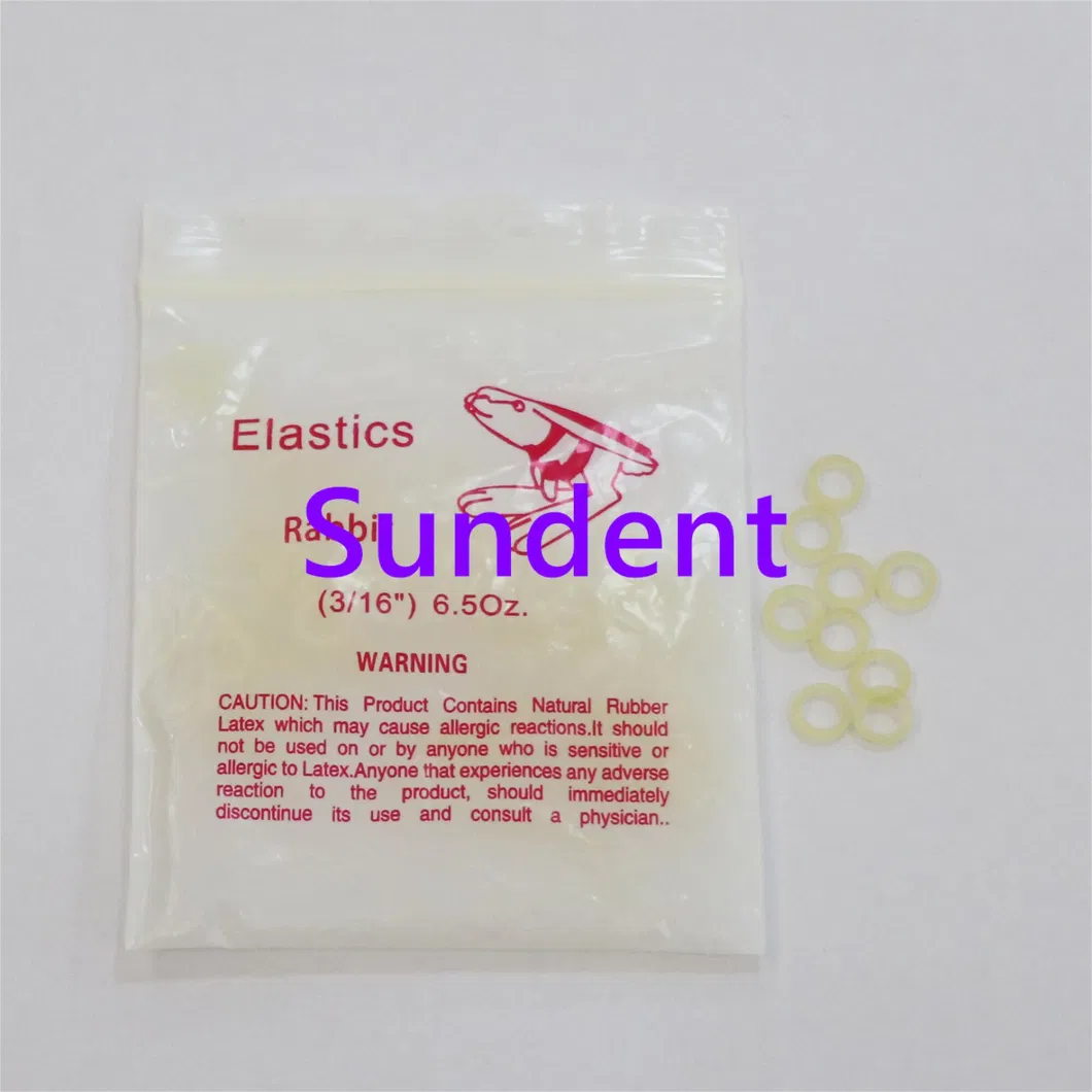 Dental Orthodontic Materials Elastics Rings with Transparent Bag Package