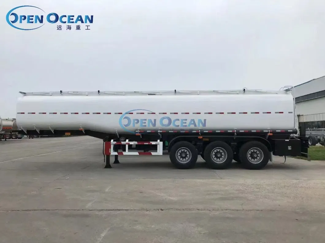 3 Axles Oil Fuel Tank Truck Trailer Liquid Container Bulk Ships Road Distribution Tractor Trailer Heavy Duty Drum Utility Semi Trailer Tanker