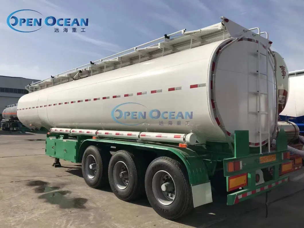 3 Axles Oil Fuel Tank Truck Trailer Liquid Container Bulk Ships Road Distribution Tractor Trailer Heavy Duty Drum Utility Semi Trailer Tanker