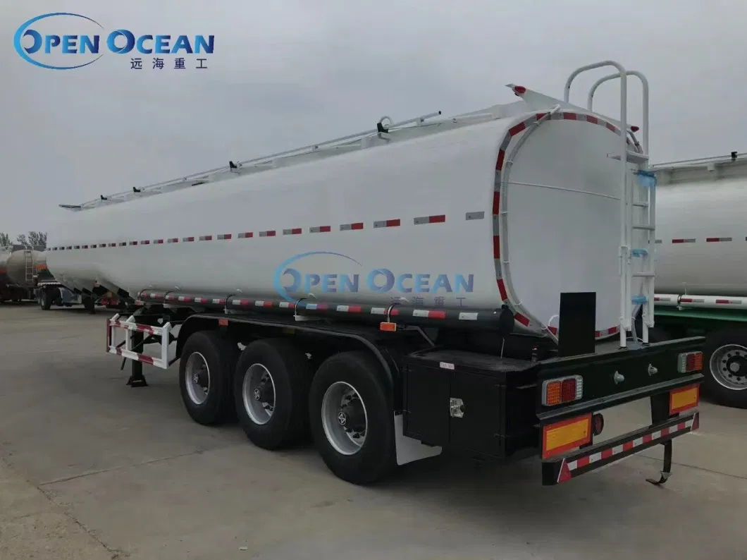 3 Axles Oil Fuel Tank Truck Trailer Liquid Container Bulk Ships Road Distribution Tractor Trailer Heavy Duty Drum Utility Semi Trailer Tanker