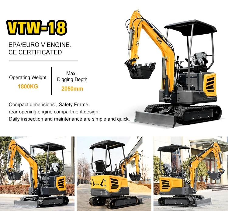 Efficient More Higher China Digger 800kg Mini Excavator for Sale Excavator Mini Construction Machine Free Shipping