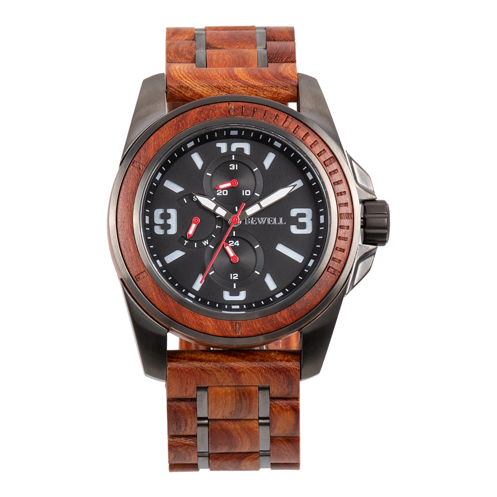 Most Popular Metal Automatic Wood Watch Fashionable Stainless Steel Luxury Quartz Watches