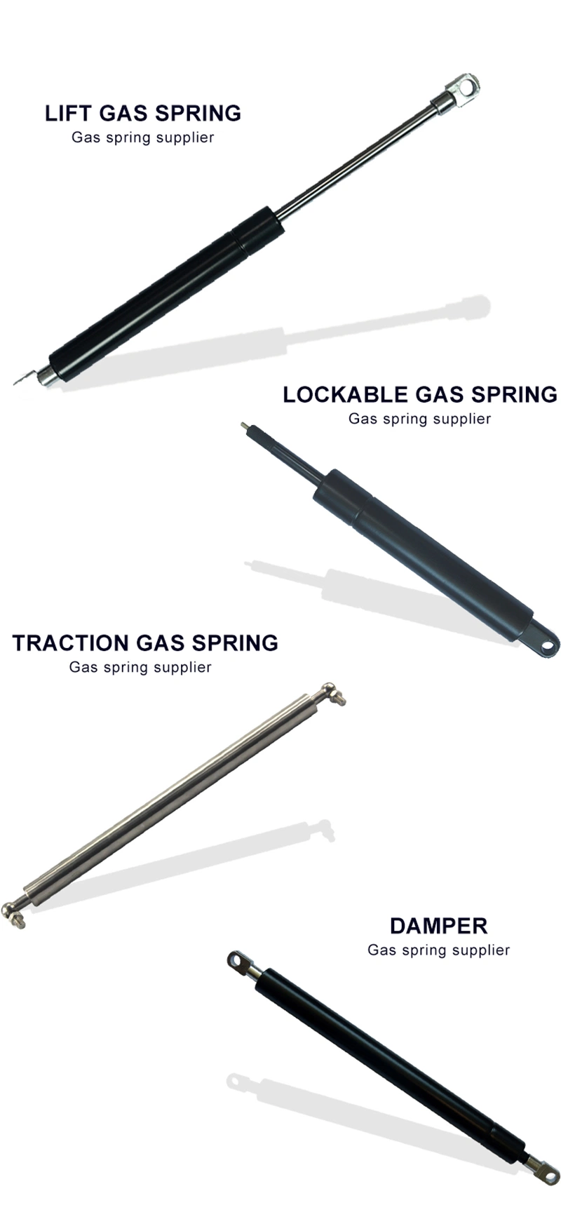 Ball Gas Spring TV Lift Furniture Gas Strut Chromed Spring for Sale