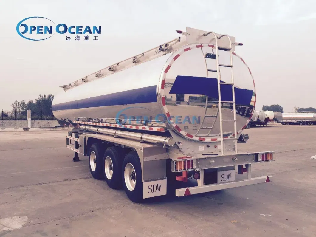 3 Axles Oil Fuel Tank Truck Trailer Liquid Container Bulk Ships Road Distribution Tractor Trailer Heavy Duty Drum Utility Semi Trailer Tanker