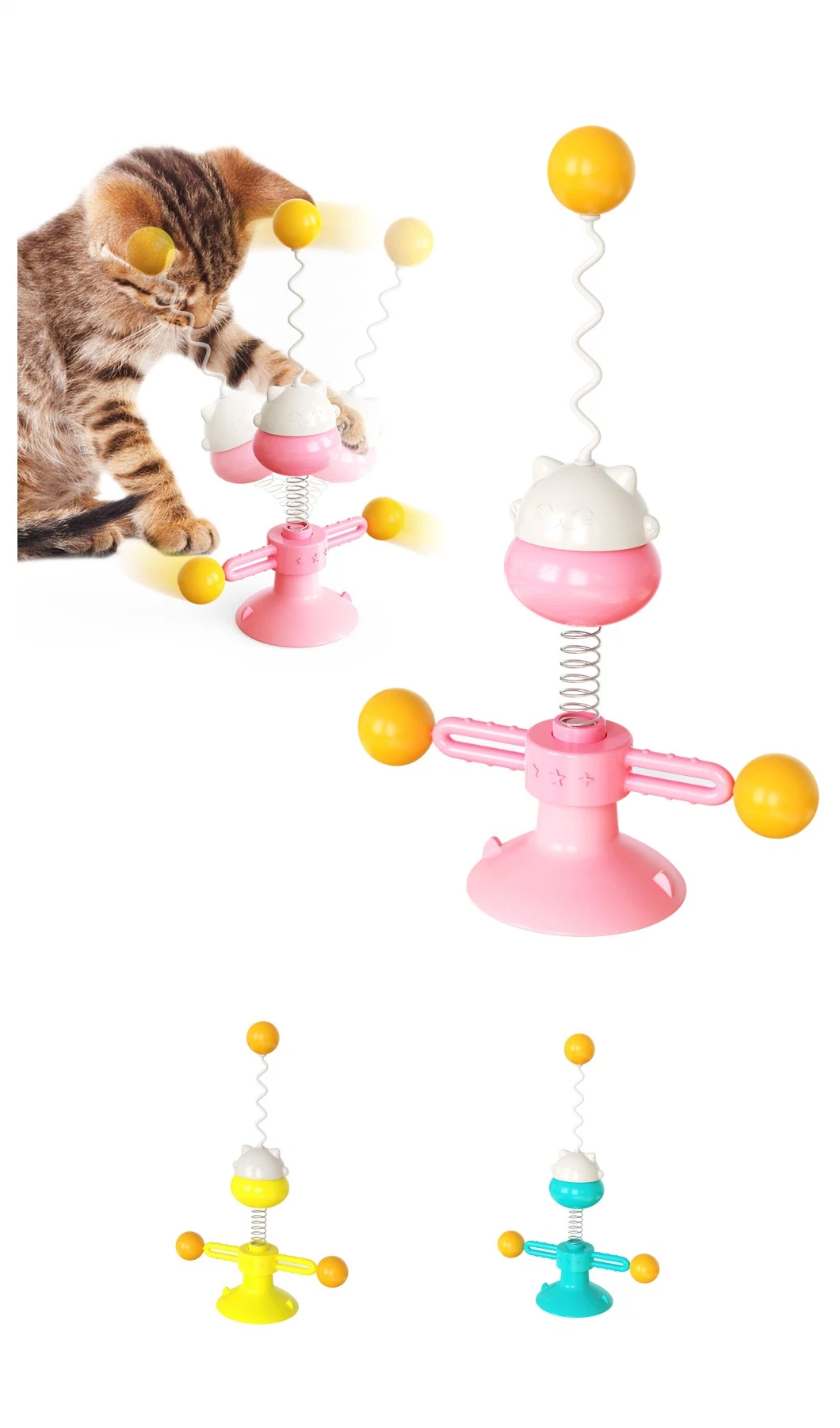 Pet Toy Spring Turntable Ball Cat Chew Toys