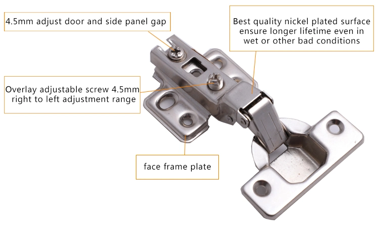 Stainless Steel Concealed Cabinet Hardware Accessories Spring Hydraulic Soft Close Hinges for Furniture Fittings Cabinet Door