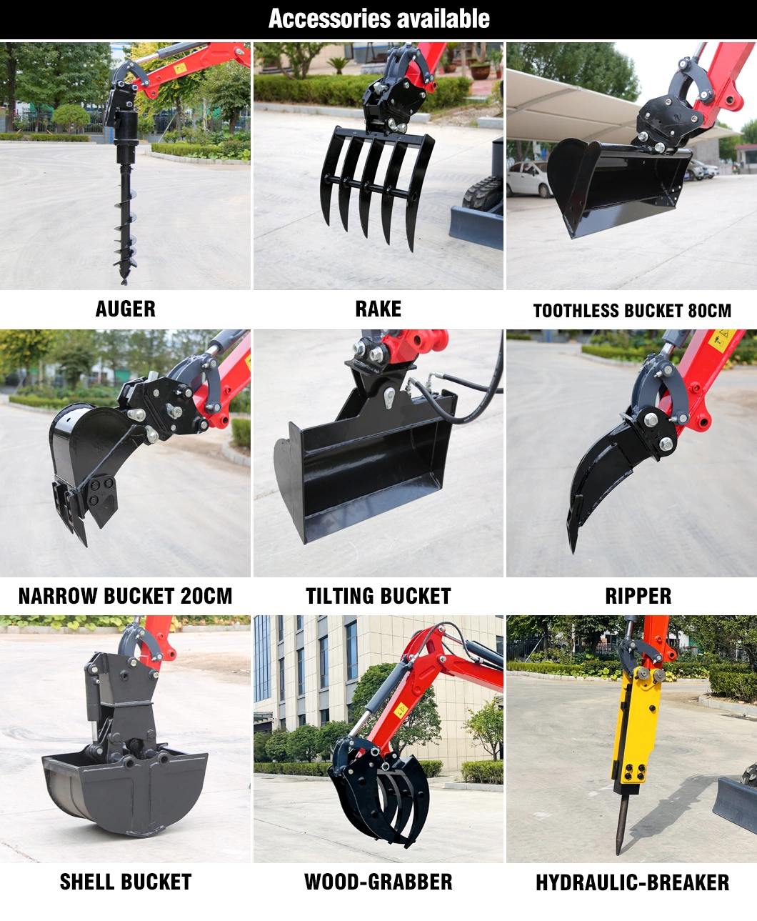 Small Cheap Construction Digger with Hydraulic Breaking Hammer for Sale