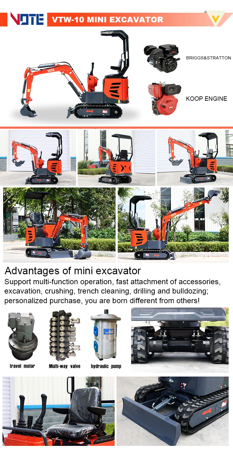 Efficient More Higher China Digger 800kg Mini Excavator for Sale Excavator Mini Construction Machine Free Shipping