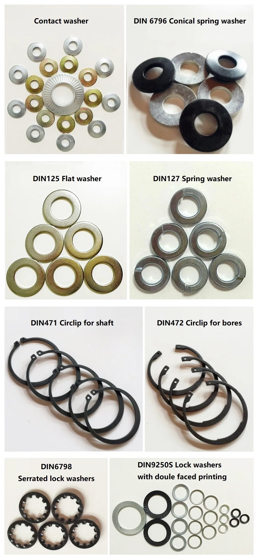 DIN6795grounding Clamping Washer Claw Conic Contact Spring Lock with Teeth Knurling Washer