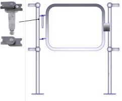 Wholesale OEM Galvanized Steel/ Stainless Steel Adjustable Self-Closing Spring Machanism Gate Hinges for Industrial Workshop, Access Platform