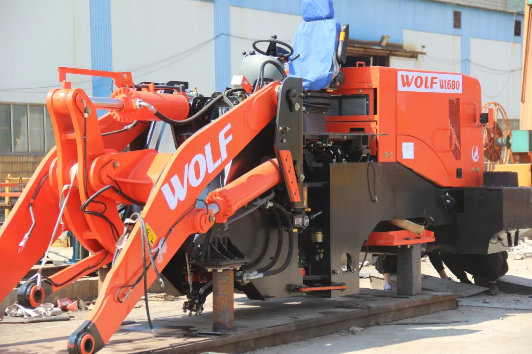 Wolf Wl600 6 Ton 4WD Compact Articulated Shovel Loader for Construction