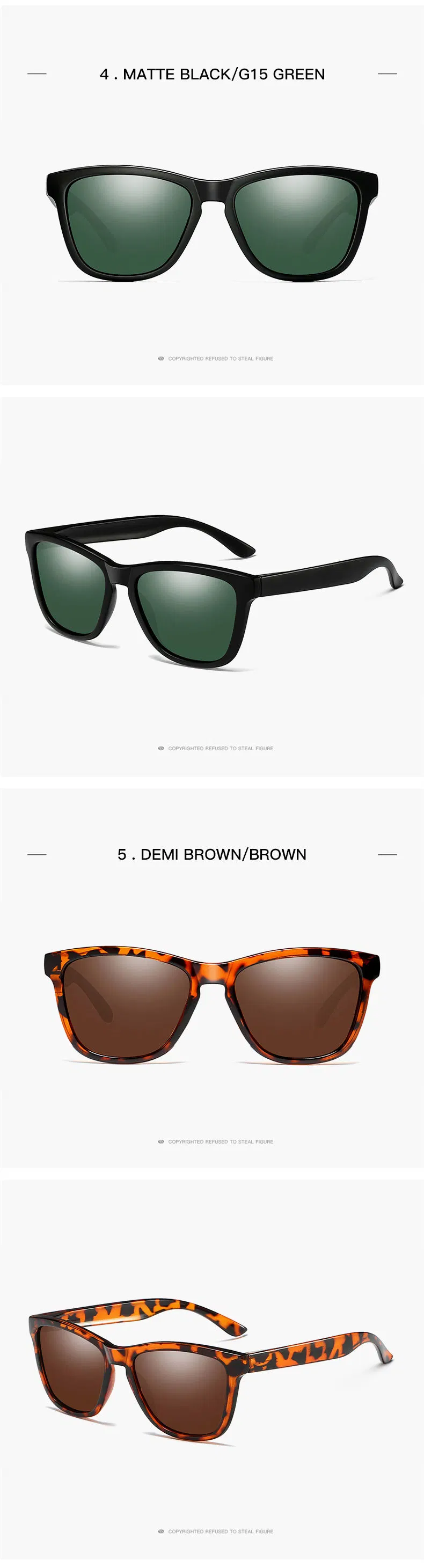 Wholesale Custom Logo Plastic Shades Sunglasses Women Men Polarized Sunglasses