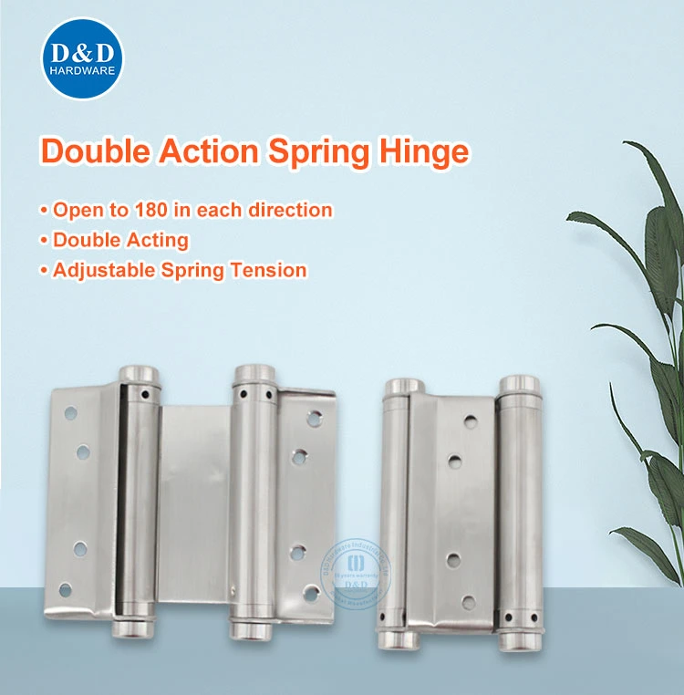 Stainless Steel Building Hardware Accessories Hydruail Concealed Commercial Wood Interior Door Butt Hinge Self Closing Strong Double Action Spring Door Hinge