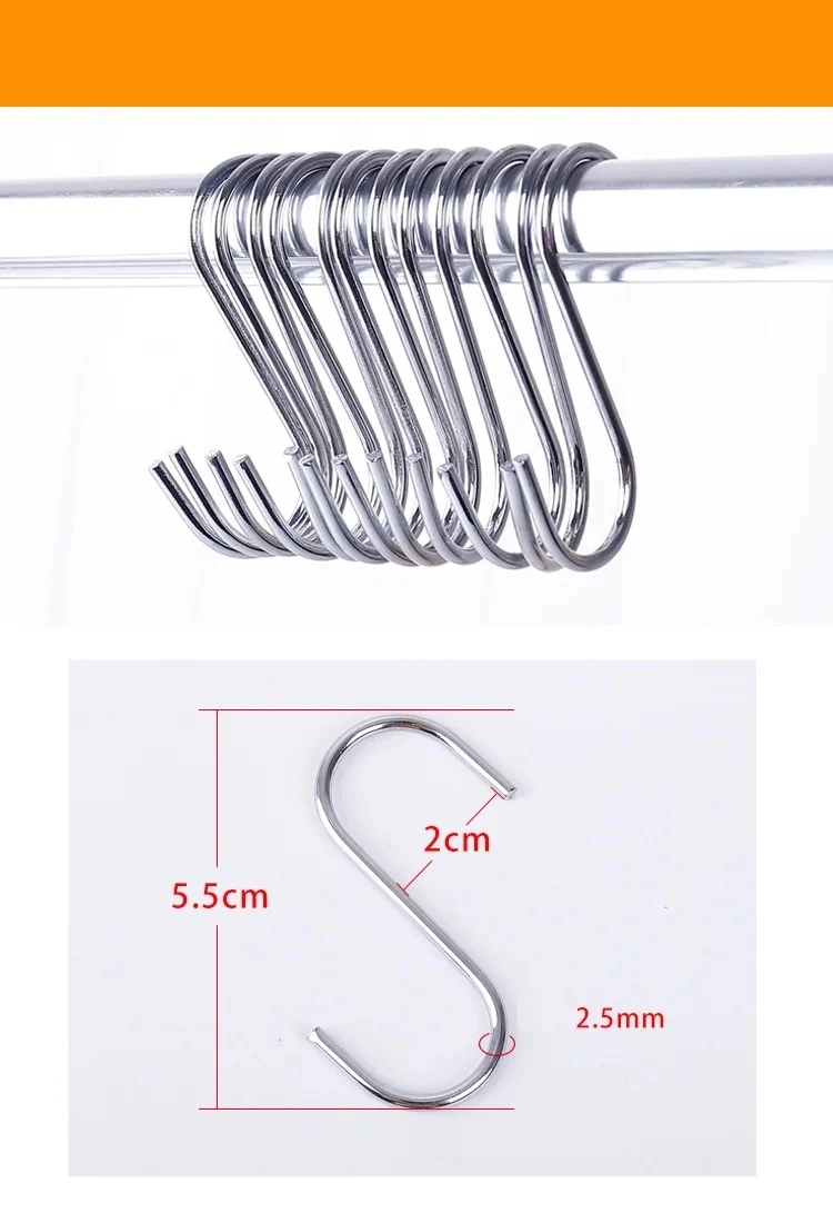 Multi-Specification Safety S Type Stainless Steel Spring Hook