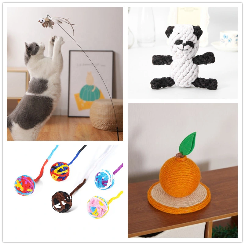 Pet New Design Spring Colorful Color Cat Toy Plush Teasing Fur Toys Assorted with Cat Toynip