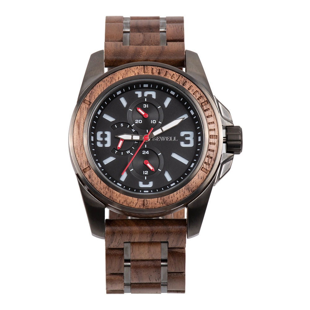 Most Popular Metal Automatic Wood Watch Fashionable Stainless Steel Luxury Quartz Watches