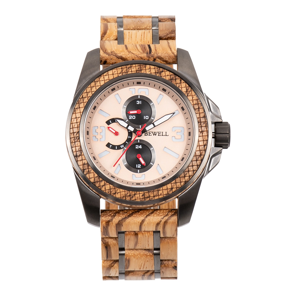 Most Popular Metal Automatic Wood Watch Fashionable Stainless Steel Luxury Quartz Watches