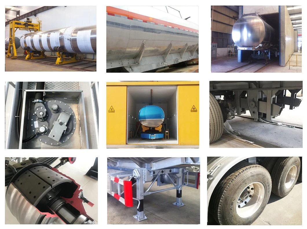 3 Axles Oil Fuel Tank Truck Trailer Liquid Container Bulk Ships Road Distribution Tractor Trailer Heavy Duty Drum Utility Semi Trailer Tanker