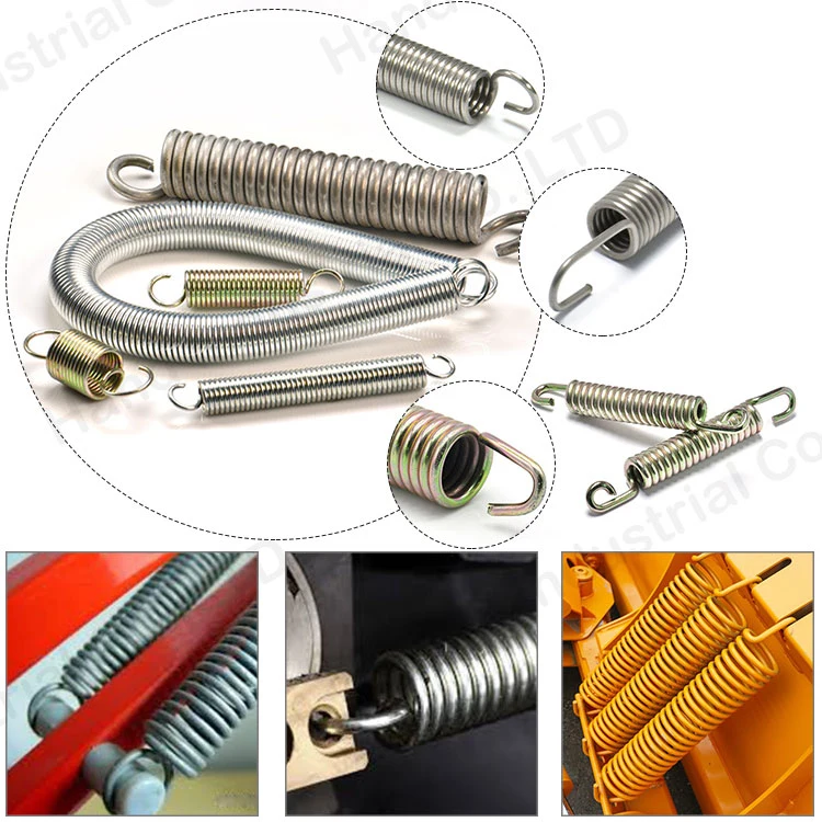 Factory Price SS304 Music Wire Steel Wire Dia 0.5mm 1mm 2mm Extension Tension Spring