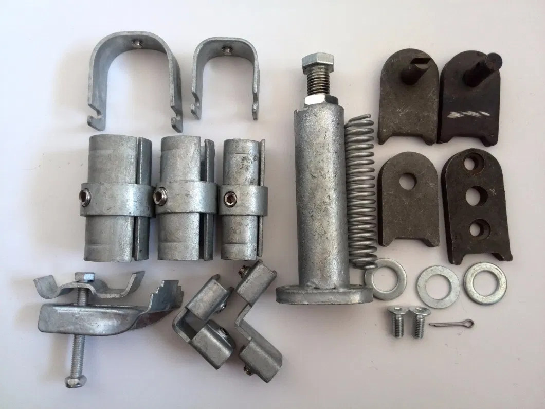 Wholesale OEM Galvanized Steel/ Stainless Steel Adjustable Self-Closing Spring Machanism Gate Hinges for Industrial Workshop, Access Platform