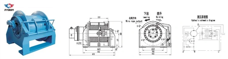 Brake System Hydraulic Winch 5 Ton Cable