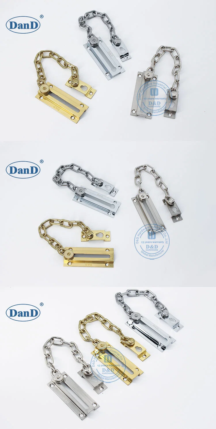 Brass Material Surface Mounted Door Chain for Home Bedroom Door