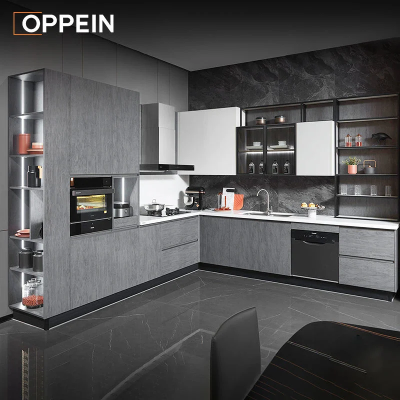 One-Stop Solution Service Various Door Design Available Kitchen Cabinets Solid Wood