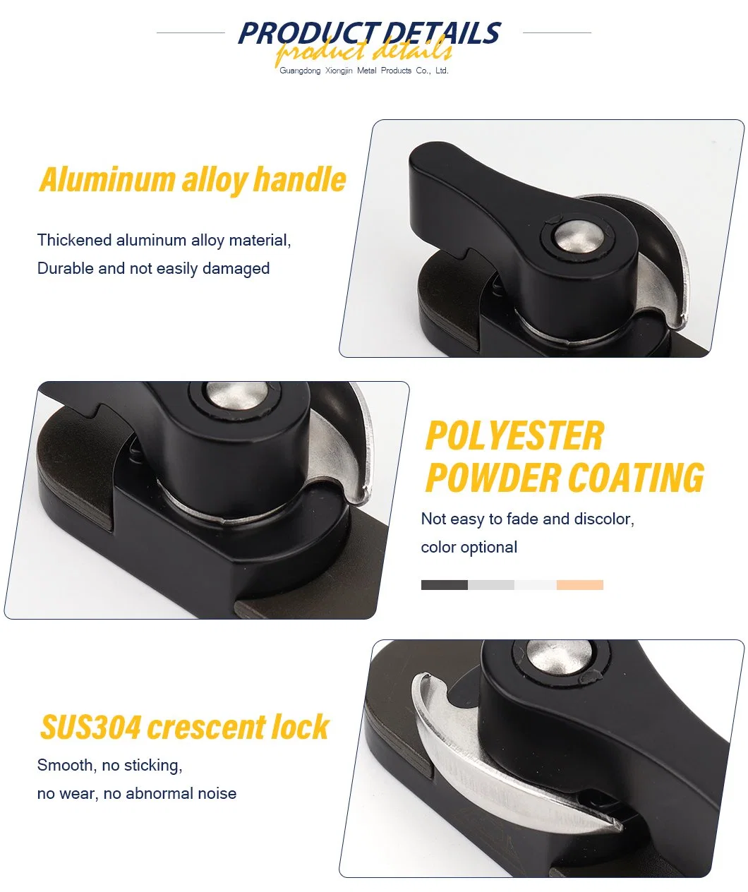 Very Popular New Product Aluminium Sliding Window Locks Safety Lock for Windows Window Lock