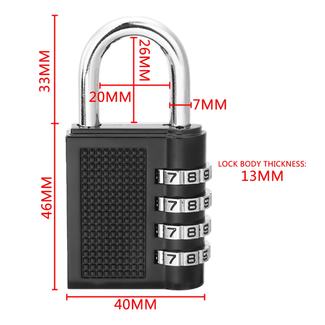 Manufacture Security Zinc Alloy Square Password Padlock