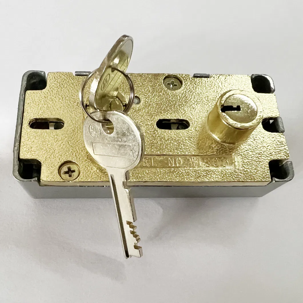 Brass Finish Changeable Safe Deposit Lock Wts01 for Bank Cabinet