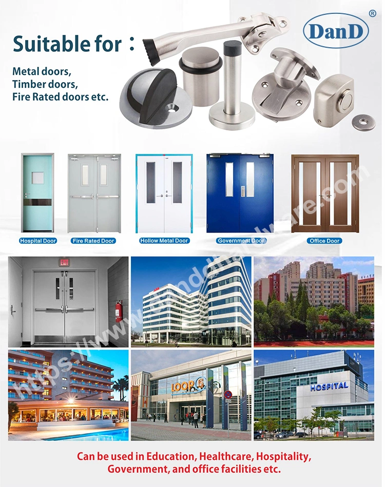 Zinc Alloy Satin Nickel Door Fittings Stop for Timber Doors