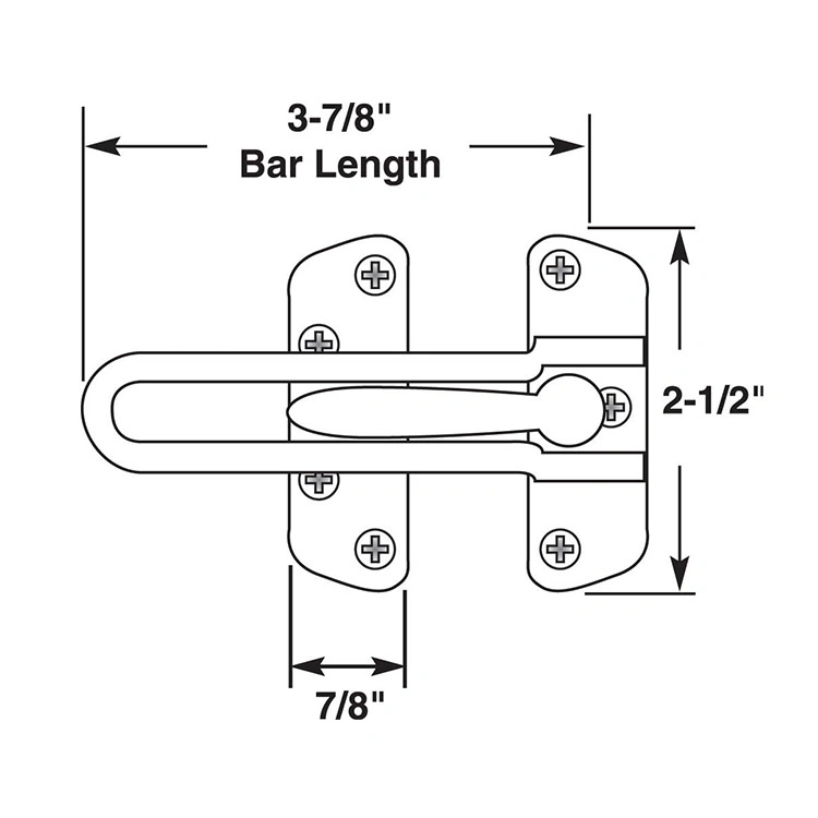 Door Lock Latch for Home Security Home Reinforcement Lock for Swing-in Doors