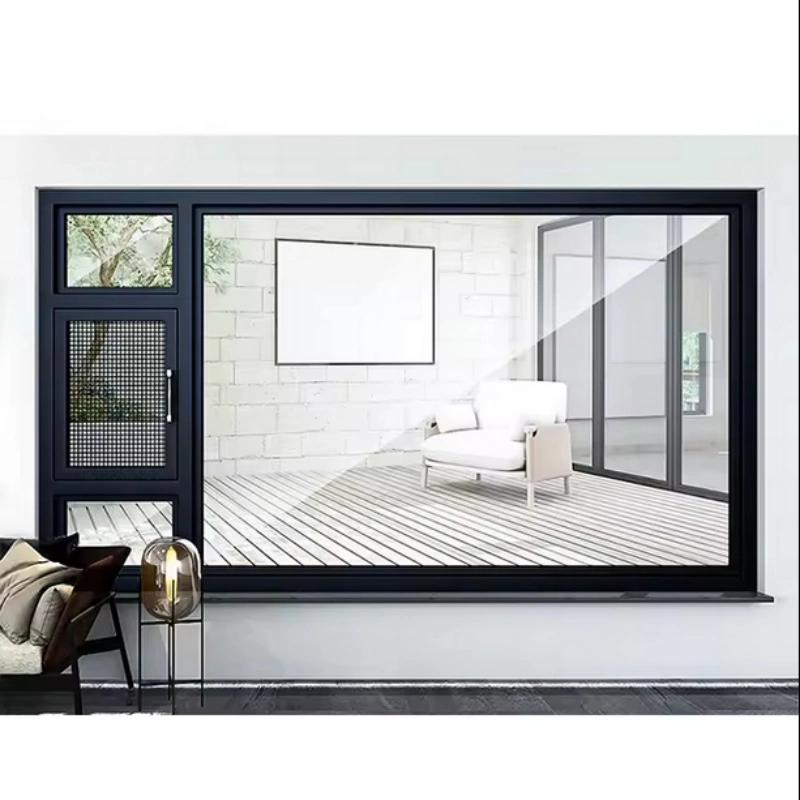 Double Glazed Window Aluminium Casement Windows with Screen Metal Window