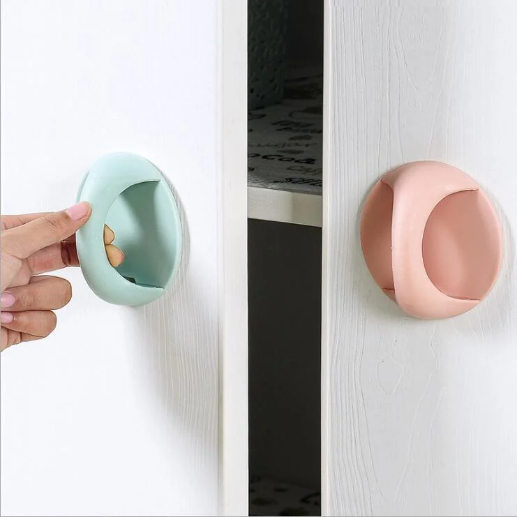 Self-Adhesive Plastic Pull Knob Kitchen Drawer Door Window Cupboard Adhesive Shaped Handle Wbb15716