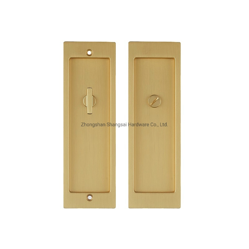 Modern Rectangular Pocket Sliding Door Knob, Heavy Duty Sliding Door Lock