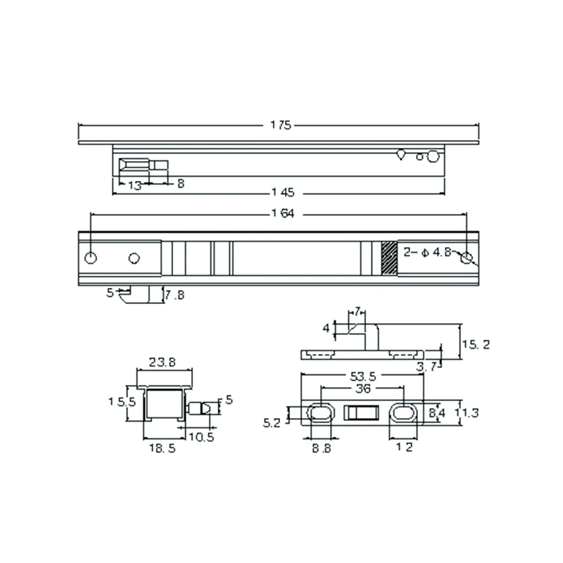 3h Inc Factory Price Window Hardware Accessories Sliding Window Latch Lock System-Stg712