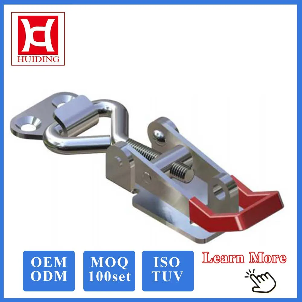 Huiding Box Cabinet Door Ss Heavy Duty Draw Catch Spring Toggle Latch with Key Lock