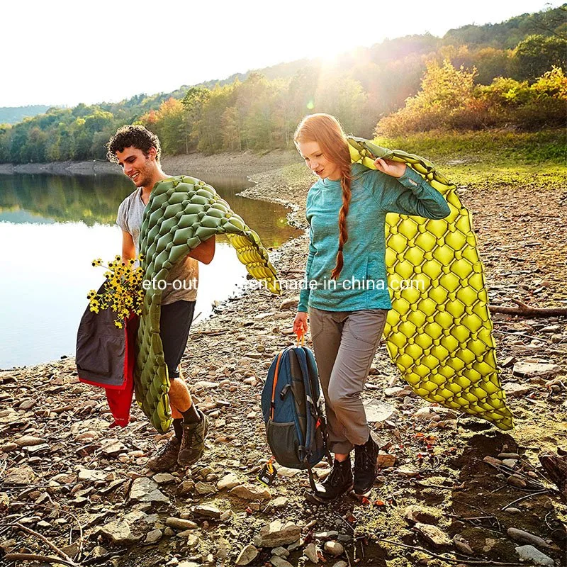 Top Quality 40d Nylon+TPU Outdoor Inflatable Mat Travel Portable Camping Sleeping Pad