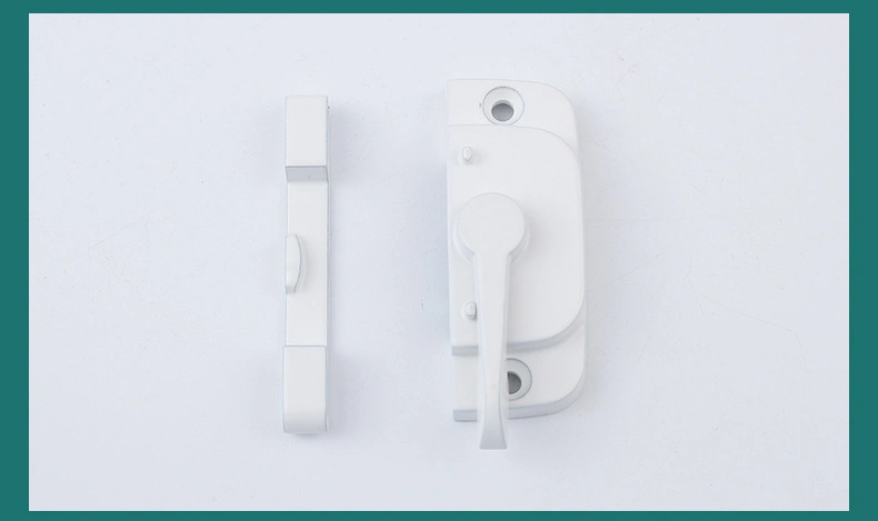 2PCS White Cam Action Double Hung Sliding Window Sash Lock