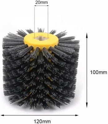 Abrasive Wire Drawing Burnishing Wheel Drum Polishing Brush for Wooden Furniture