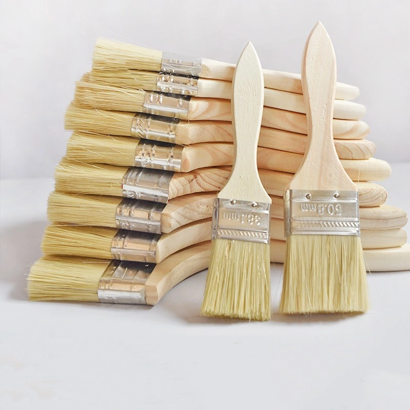 Premium Bulk Paint Brush with Wooden Handle Painting Flat Paint Brush