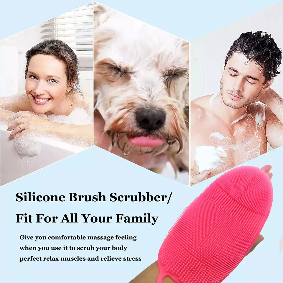 Soft Silicone Body Cleansing Gentle Shower Scrubber Delicate Dry Skin Bath Exfoliating Brush