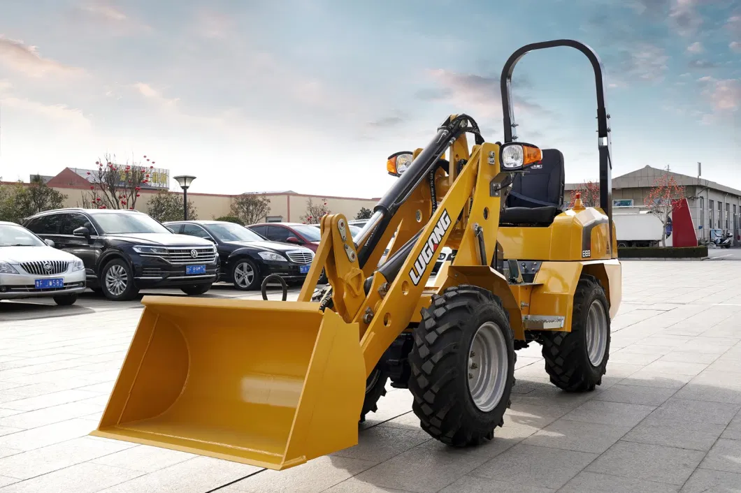 Lugong Skid Steer with 4 in 1 Bucket Mini Front End Loader