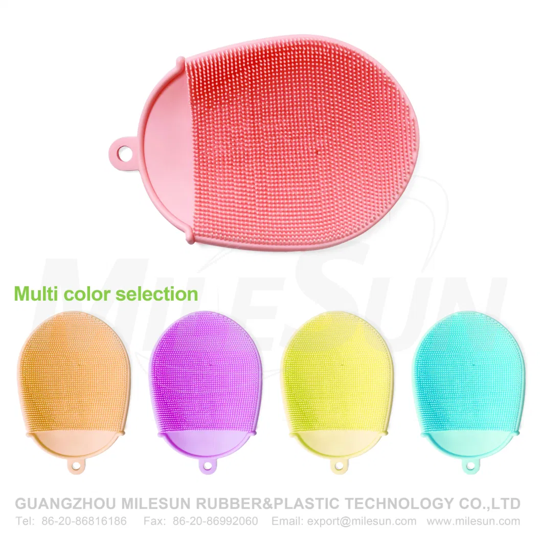 Handheld Shower Body Scrubber Head Silicone Hair Shampoo Scalp Massage Brush