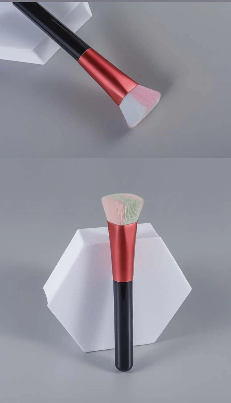 Single Flat Top Kabuki Powder Brush Private Label Synthetic Hair Face Flat Foundation Brush