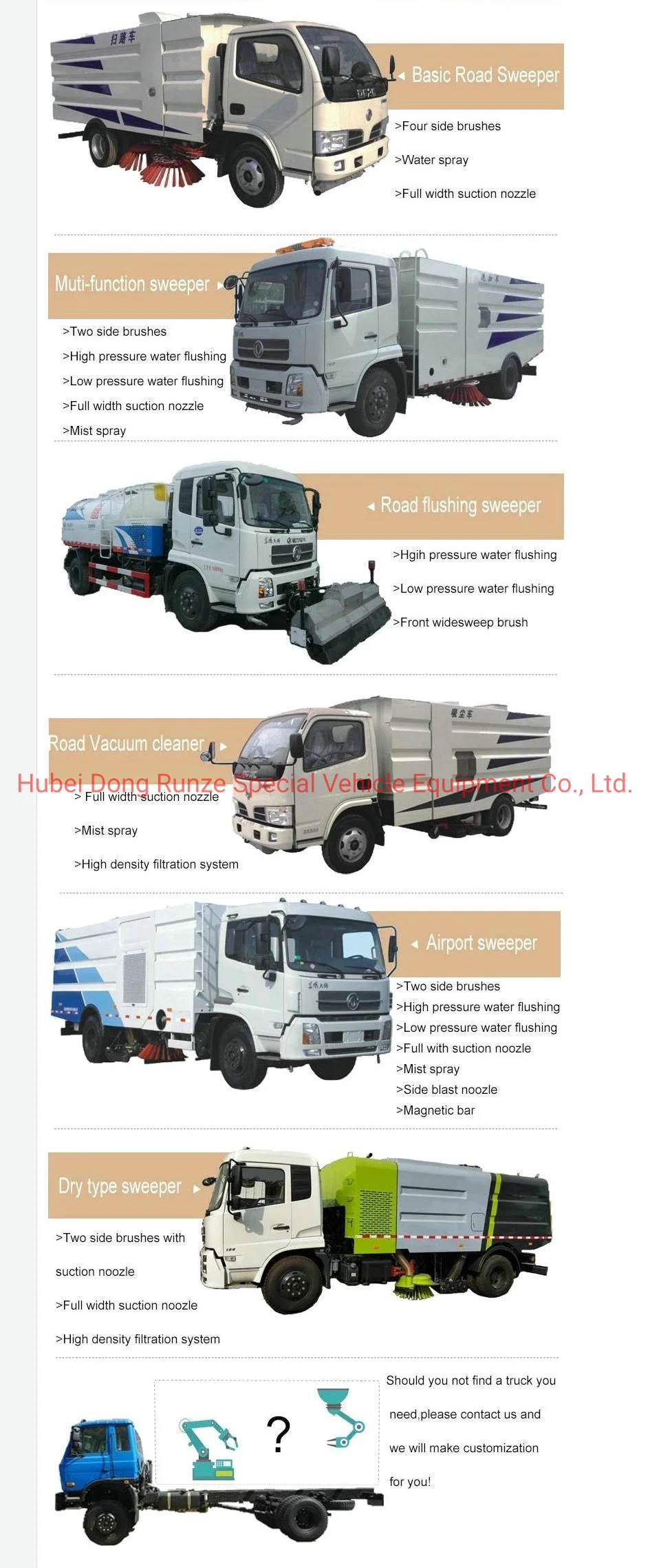 Foton Small Forland Industrial 3t High Pressure Dry Vacuum Dust Road Sweeper