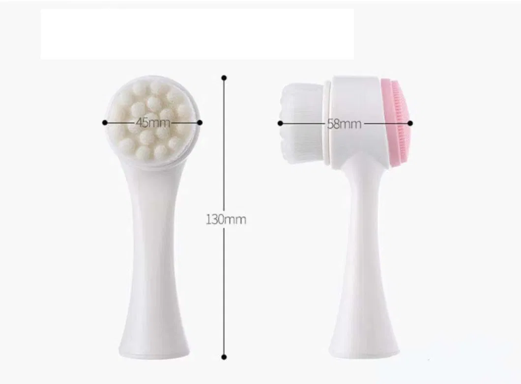 Hot Selling Product Portable ABS PVC Box Double Headed Face Washing Brush