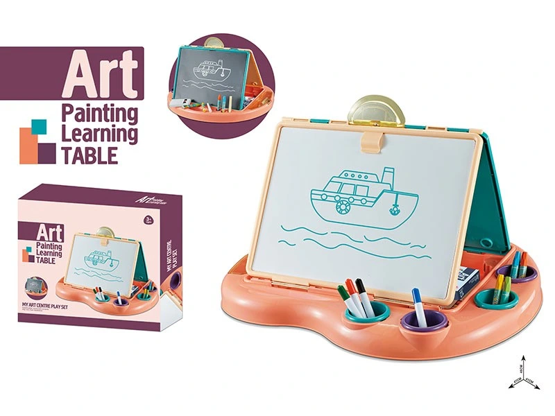 Kids Educational Art Painting 2 in 1 Drawing Board Learning Table Double Side Stand Board Toy